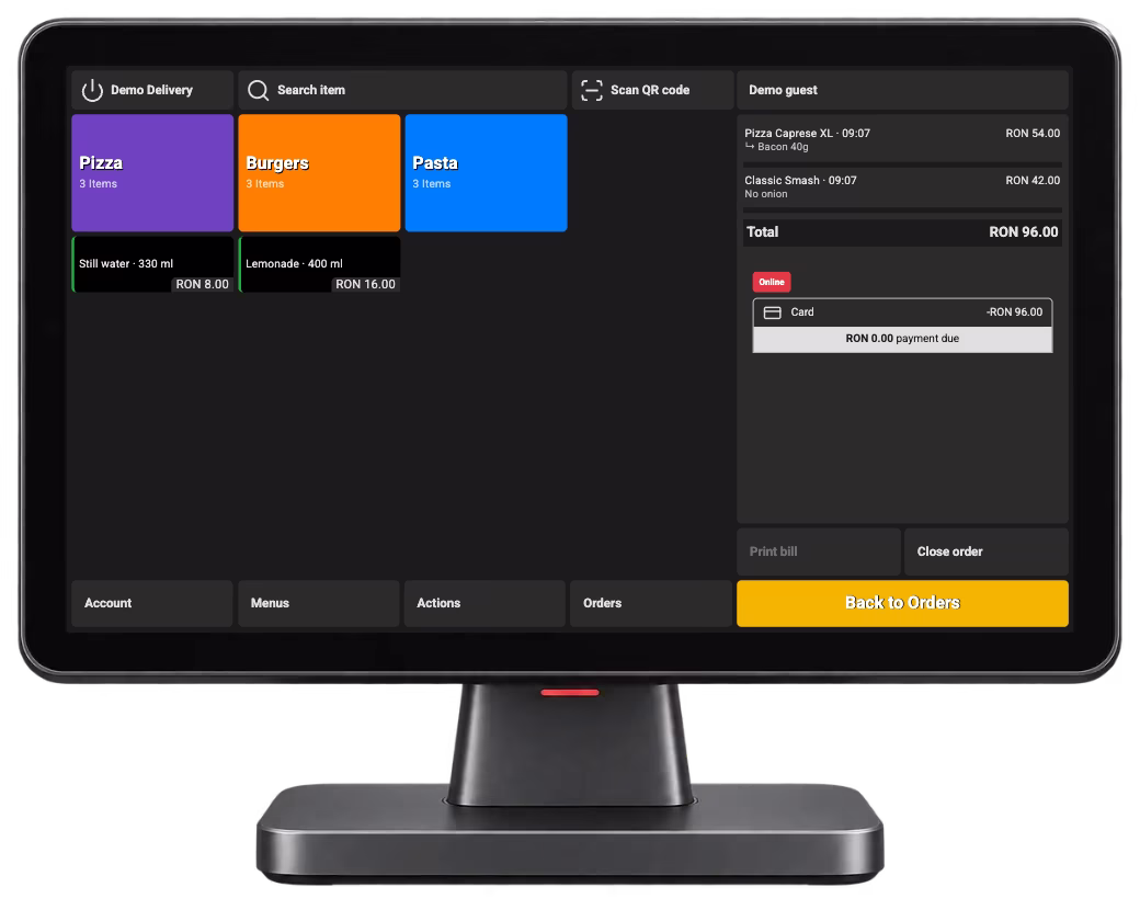 SELIO Delivery terminal with an online order