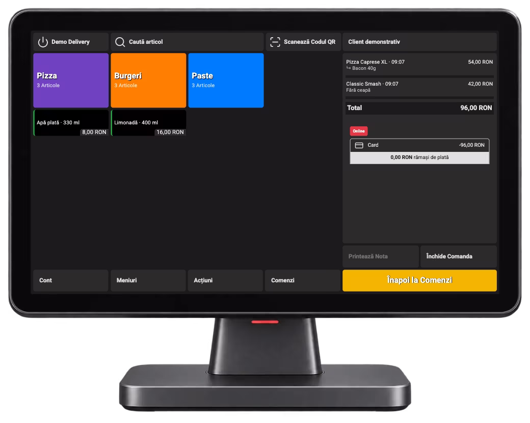 Terminal SELIO Delivery cu o comandă online